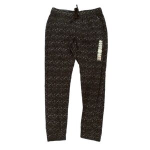 PHAT Farm Stretch Boys Joggers Black White Speckled Canvas Elastic Large NWT